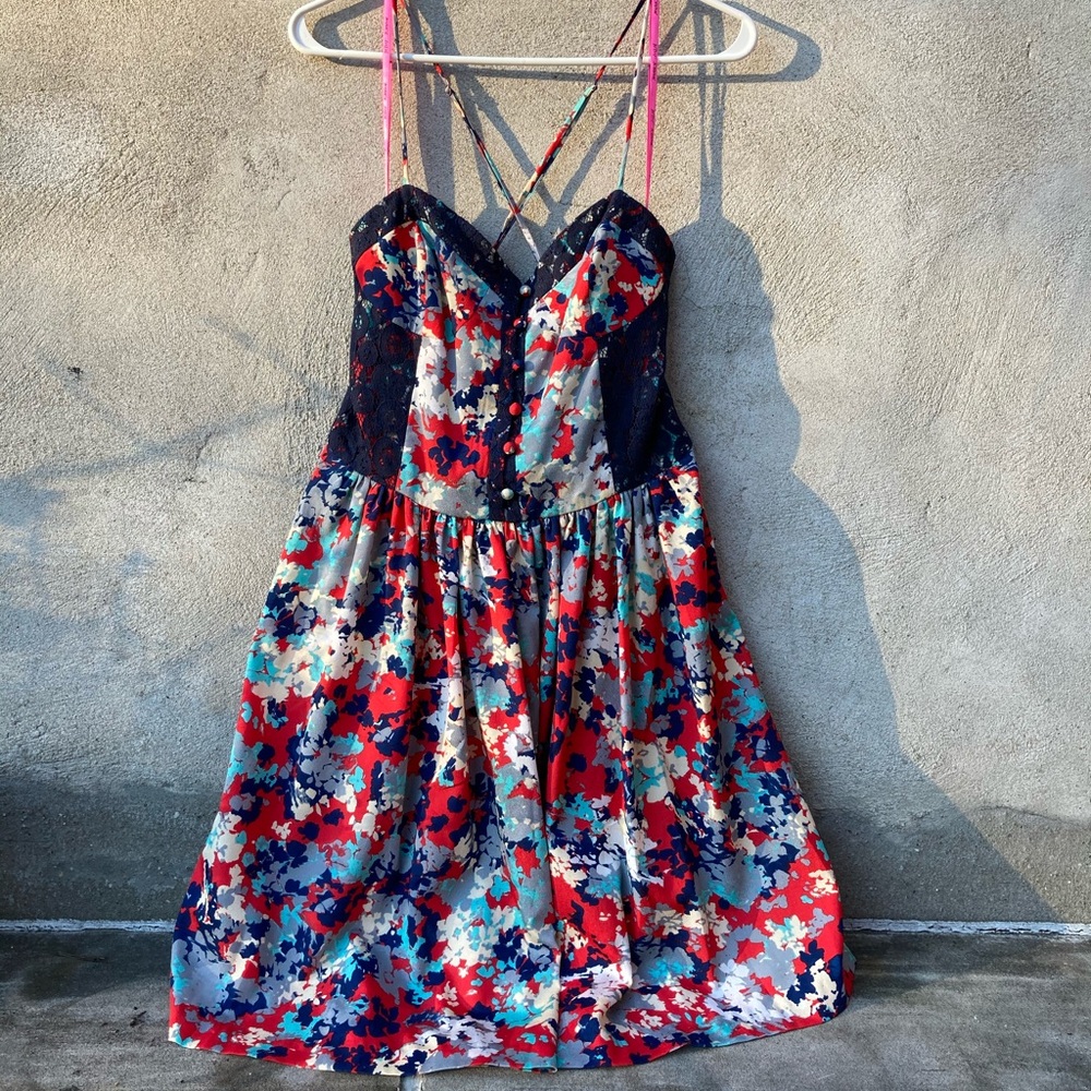 Betsey Johnson Floral Fit & Flare Dress - Size 4